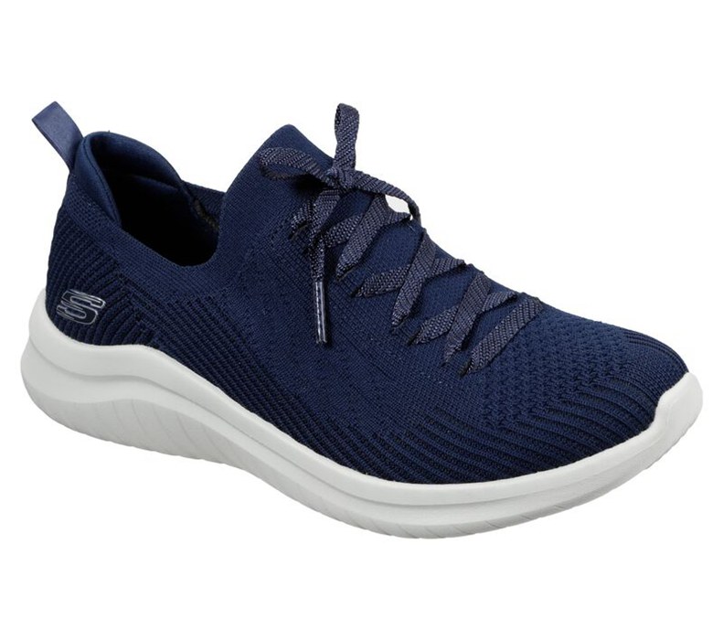 Skechers Ultra Flex 2.0 - Flash Illusion - Womens Slip On Shoes Navy [AU-DC6169]